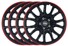 4x Radkappen Radblenden Radzierblenden Hero GTR 13 Zoll Schwarz Set für VW