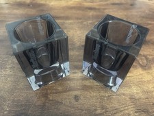 Teelicht Kerzenhalter Malboro Glas,Doppelseitig  seltenes Sammlerstück 2 Stück