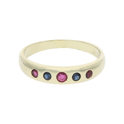 Ring gold 585 rubin und - ring, saphir