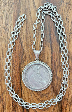 25 Schilling 800er Silber Kette Amulett 1966 Münz-Anhänger F. Raimund Medaillon