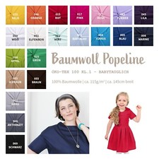 Baumwollstoff uni Popeline -