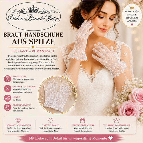 Spitzen handschuhe weiss braut - spitzen,