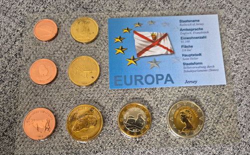 Jersey euro münzset 2008 1 - jersey, euro-münzset