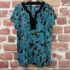 Chicos Top Womens XL Blue