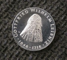 einseitig PROBE ALU Abschlag 20 Mark DDR Gottfried Wilhelm Leipnitz 1966 Alu