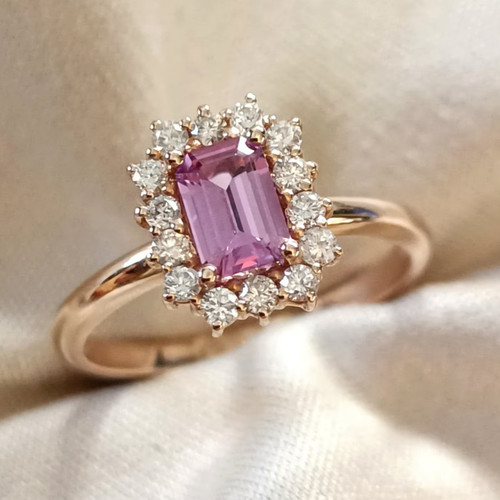 14k gelbgold rosa saphir - 14k, im