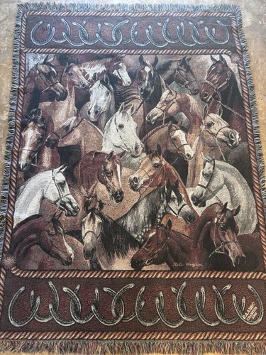 Horse equestrian throw blanket - throw,