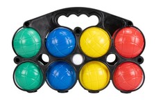 Boccia Spiel für Kinder und Erwachsene mit 8 Kugeln und Tragenetz - 3014