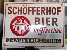 Schöfferhof Mainz Kassel Frankfurt altes  Emailschild