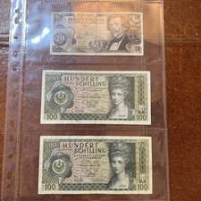 Österreich, 20 & 2x100 Schilling, 3 Banknoten, 220 Schillinge, 1967/69