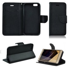 Fancy Buch Handy Tasche für Acer Liquid Z520 Wallet Seiten Klapp Etui SCHWARZ