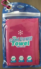 2x Cool down Tücher Microfaser inkl Bag Aqua Laser Beere kühlend u.a Wadenwickel