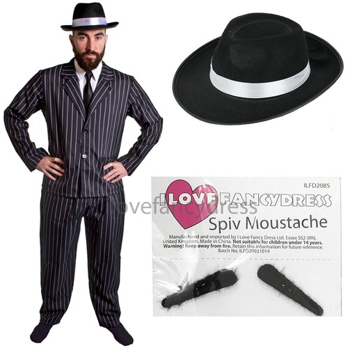 Herren gangster kostüm - kostÜm, mit