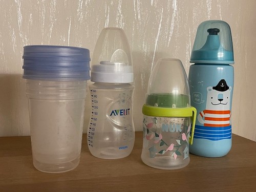 Baby flaschen und becher - und,
