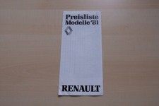 220330) Renault R 4 R 5 Alpine A 310 - Preisliste & Extras - Prospekt 06/1981