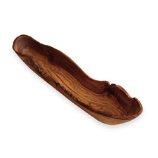 Brotschale länglich, Länge wählbar, Baguetteschale, aus Olivenholz in Handarbeit