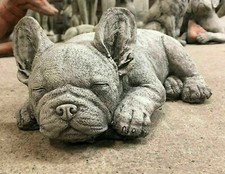 Steinfigur Frenchie Französische Bulldogge frostfest Gartenfigur Frenchy groß