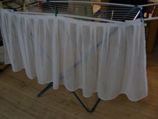 1 x Fertiggardine mit Kräuselband für Vorhangstange H.: 60  B.: 1,30