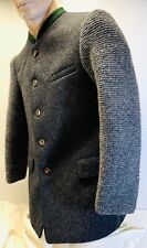 ⚜️ Dunkelgraue Loden Trachten Jacke mit Strickarm "Ostler" Garmisch" Gr.48 ⚜️