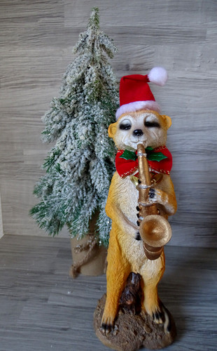 Deko erdmännchen mit saxophon - deko,
