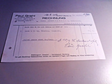 Rechnung 1936 Paul Grahl