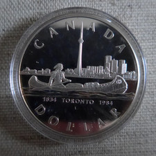 Kanada, 1 Dollar, 1984, Toronto - Silber PP