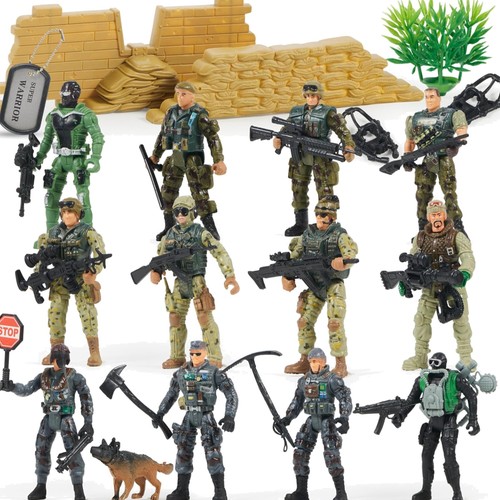 Militär actionfiguren set - set, 16