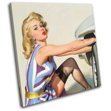 Vintage Girl Poster Sexy Retro