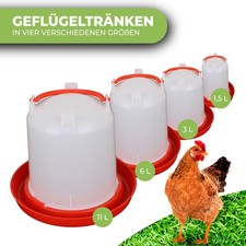 Geflügeltränke Hühnertränke Küken, Enten, Gänse, Wachteln Hühner Wasser Tränke