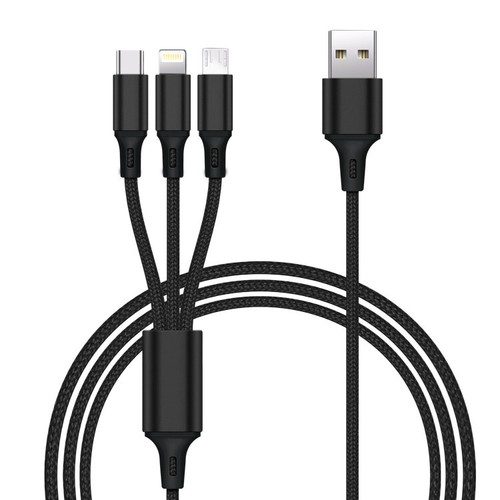 Multi usb ladekabel 3in1 - 1,2m,