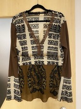 Damen Bluse Tunika braun beige