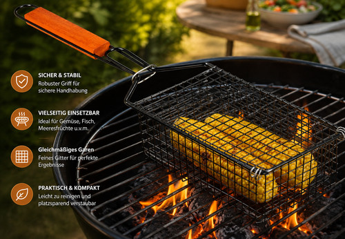 Relaxdays grillkorb für - grillkorb,,