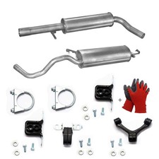 Auspuff mit Montage Auspuffanlage für VW Golf 4 IV Beetle 1.6i 8V 16V 1.9SDi 8V