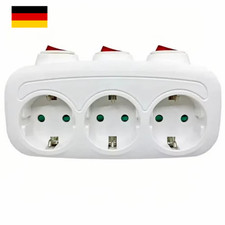 Fachs mehrfachsteckdose - 3-fachs, eu