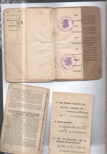 F2957 soldbuch luftschiffer - soldbuch,