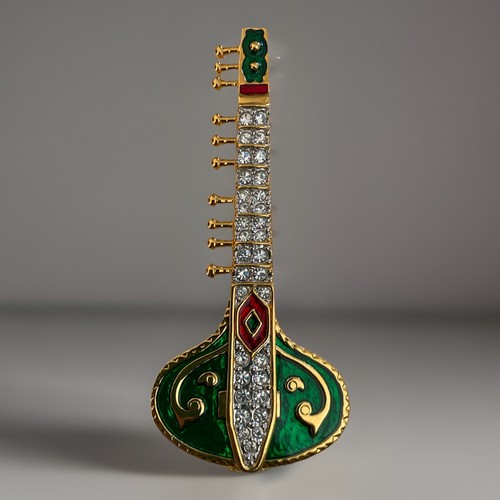 Brosche mandoline indische - mandoline, (indische