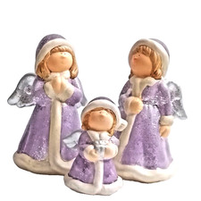 Engel-Figur 3-Set Engel betend