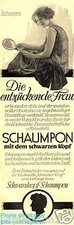 Shampoo Schaumpon Reklame v. 1926 Anne-Lisa Ryding Schwarzkopf Haare ad Schweden