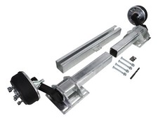 Flexi-Achse 1400kg SB14 Aufl. verstellbar 1200-1900mm 5 x 112 gebremst Anhänger