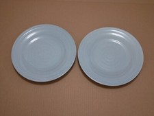 2x Ikea 365+ Anne Nilsson Kuchenteller Teller 22 cm grau blau 16597 Kreise Ringe