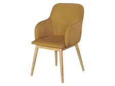 Wohnling Esszimmerstuhl »Skandi«, hohe Armlehnen, Curry - B-Ware neuwertig