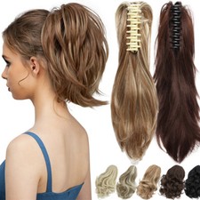 Klammer Pferdeschwanz Clip in Haarverlängerung Dutt Natürlich wie Echt Haarteil