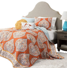 Bettwäsche Wendebettwäsche Tagesdecke Kingsize Lush Decor Boho Baumwolle-Mischun