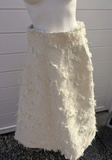 ZARA Rock Creme Midi Fransen