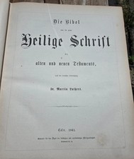 Die Bibel von Dr. Martin Luther v. 1861 mit Metallschließe, Goldschnitt