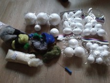 Filzset, Wolle, Märchenwolle, Styroporkugeln, Filznadel