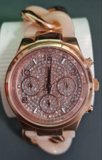 Michael Kors Laufsteg Drehrosen Zifferblatt Rose Goldton Damenuhr mk4283