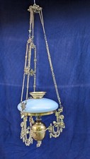 Jugendstil Petroleum Hängelampe 1,30m lang