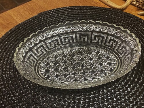 Antike pressglas salat schale - pressglas, salat-schale