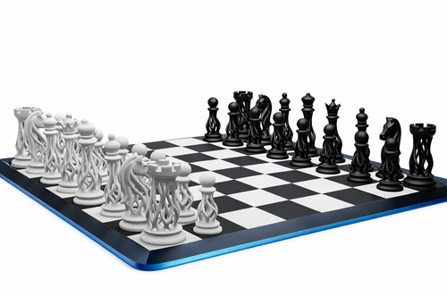 Gedruckte schachfiguren set - 3d,